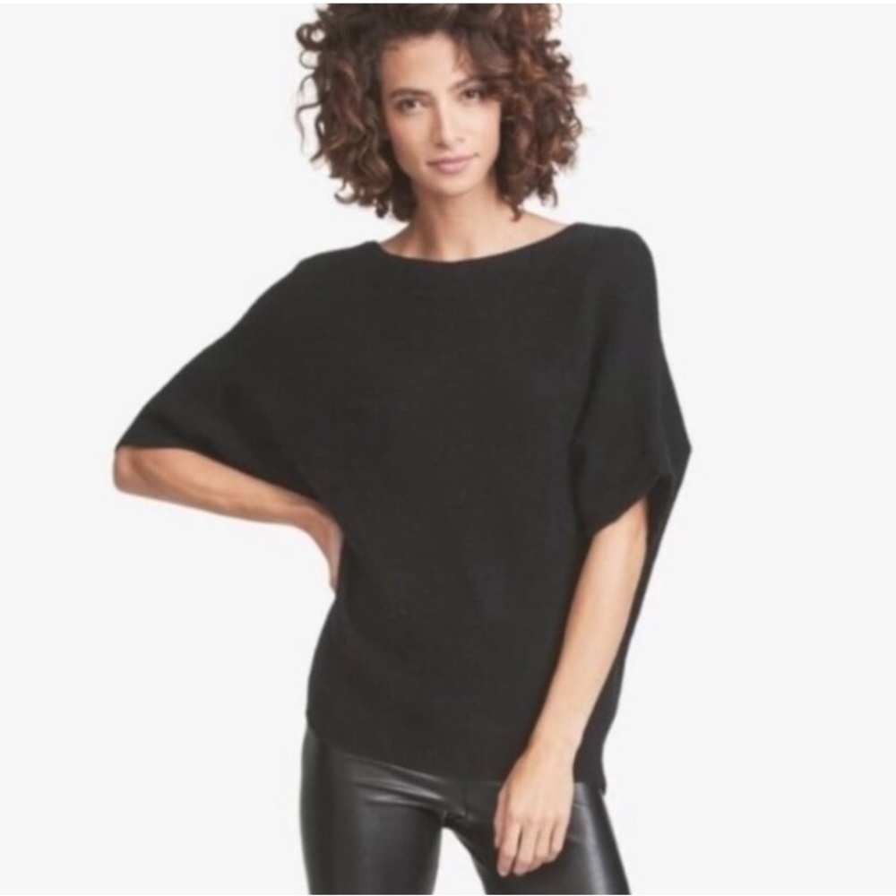 New The Reset R Label 100% Wool‎ Black Essential V-Neck Pullover Sweater S/M